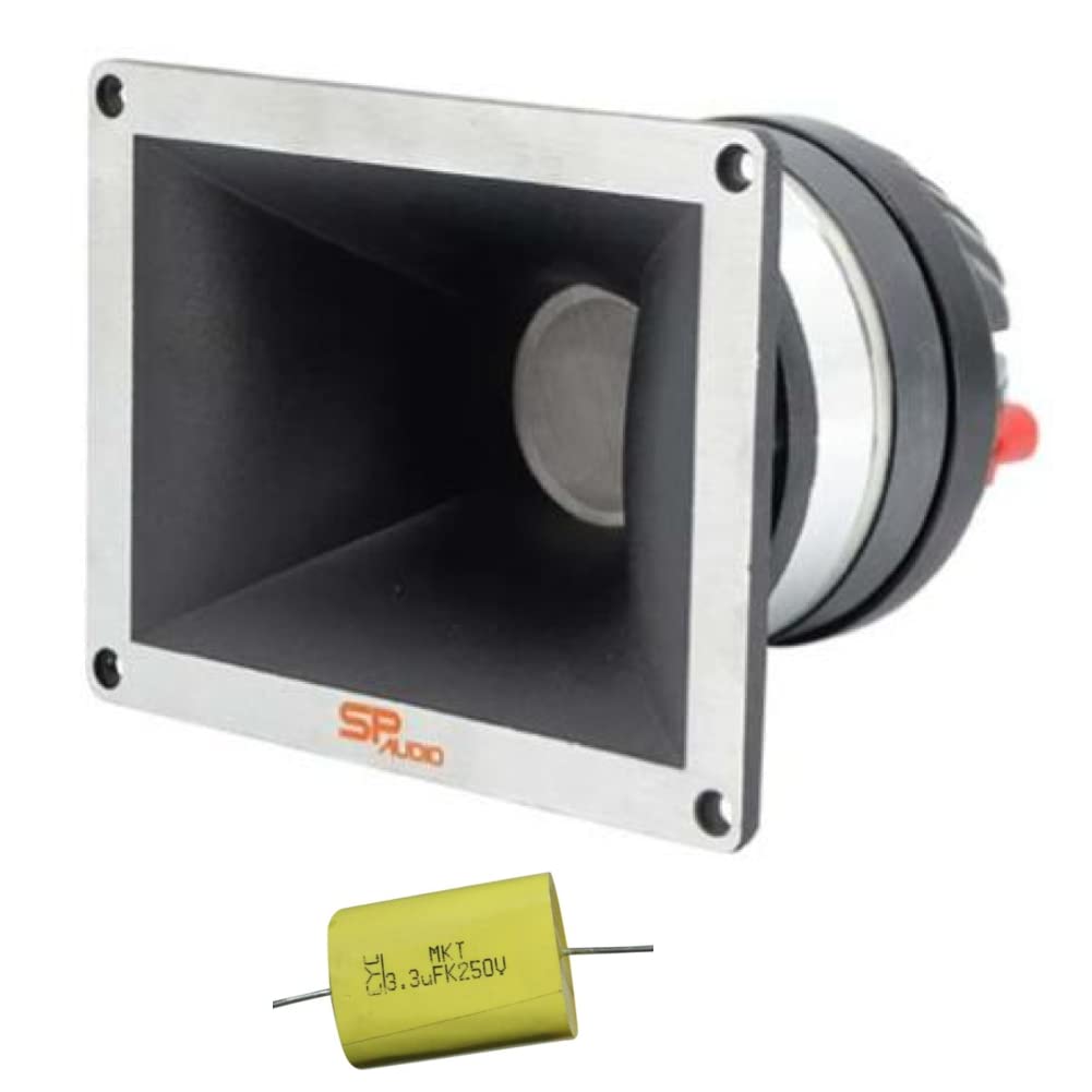 SP AUDIO 1 SPTW-35 SP TW35 driver a compressione con tromba da 12 x 16 cm 250 watt rms e 500 watt max impedenza 4 ohm sensibilità 113 db spl auto + condensatore omaggio, 1 pezzo