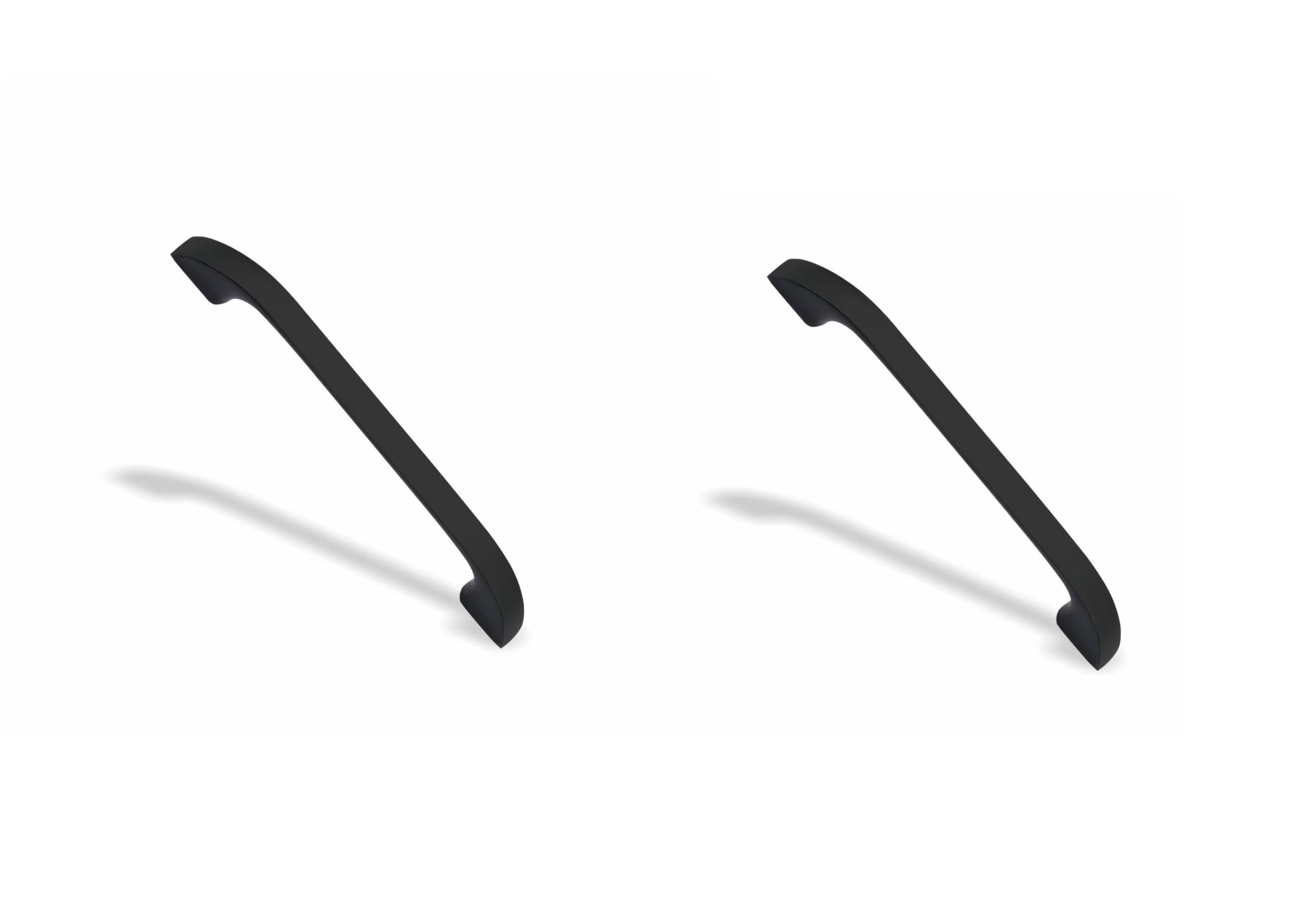 Shiv Sarika India 12" Cabinet Door Handle for Office Drawer Cupboard Almirah Kitchen Wardrobe Doors Pull Handles | Jet Black Finish | Pack of 2 | CH-530 (B0CPPR5L66) Amazon Price History, Amazon Price Tracker
