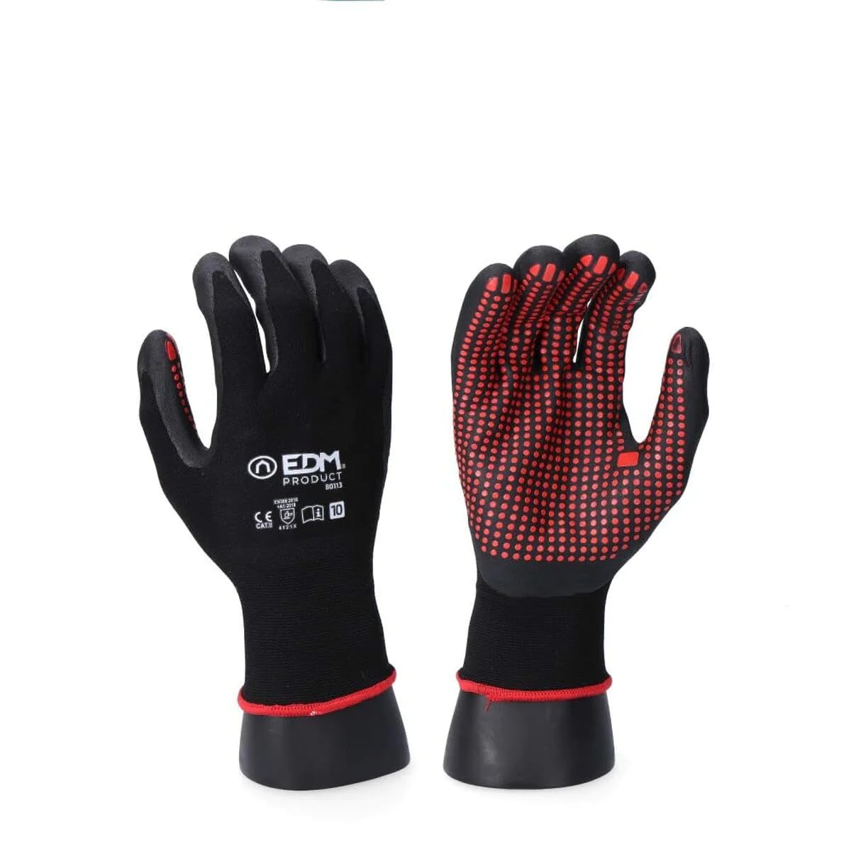 EDM GLOVE METALURGICAL INDUSTRY NYLON/LYCRA NITRILE COATED SIZE 9