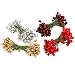 BBTO 400 Pieces Multicolor Artificial Holly Berries Christmas Fake Fruit Berries on 200 Pieces Wire Stems for Christmas Tree Decorations Wreath Craft Use Wedding Party Favor