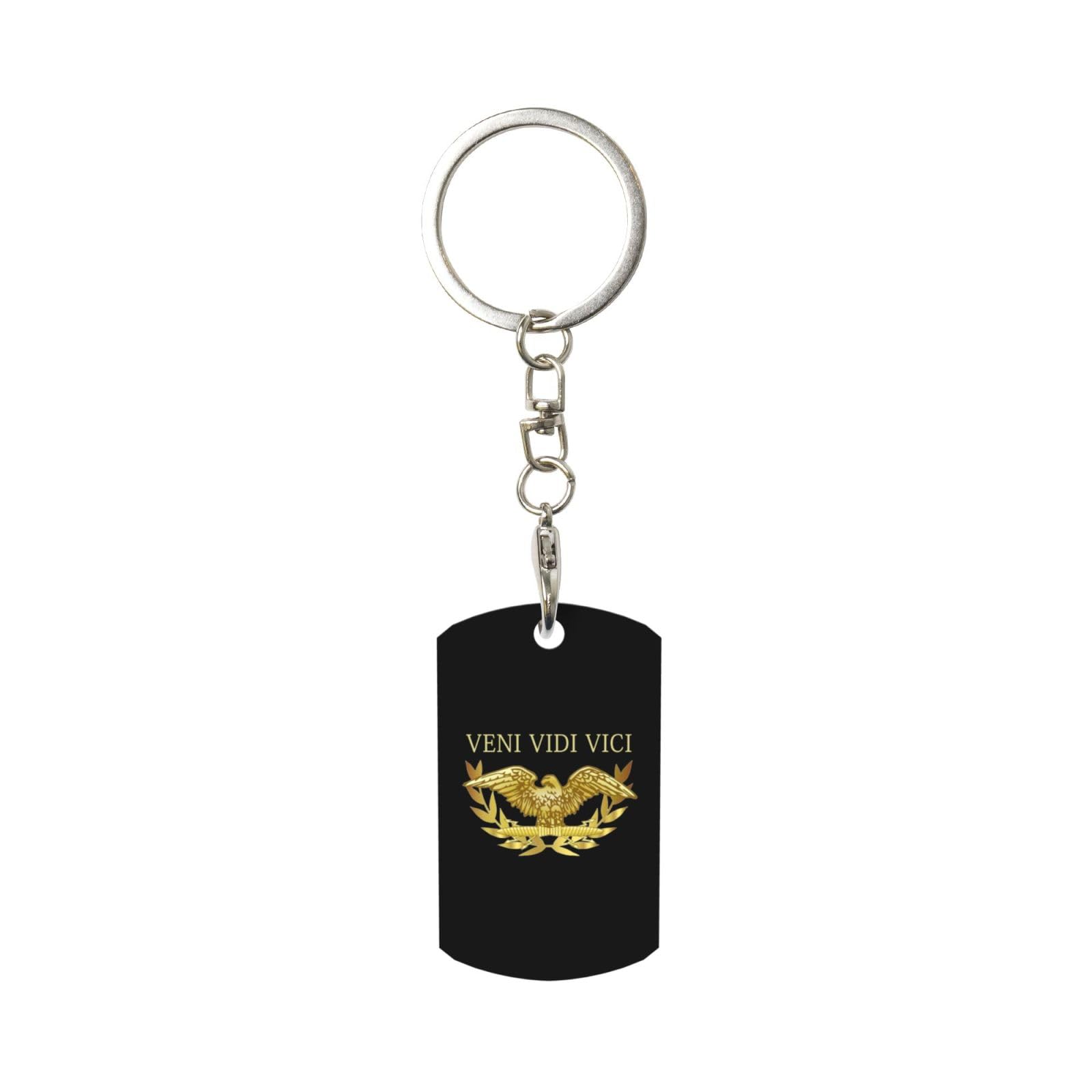 Smazdfxx Unisex As Pic Veni Vidi Vici I Came I Saw I Conquered Aluminum Keychain - Rust-Resistant And Lightweight