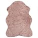 vidaXL Tappeto Morbido Moderno Elegante Resistente Coccole Corsia Passatoia Casa Corsia Casa 65x95 cm in Pelliccia di Coniglio Sintetica Rosa Antico