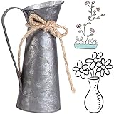 🌷Estilo retro -- El jarrón está diseñado en estilo retro, la superficie es vieja y tiene un tratamiento antioxidante, la textura es natural, el estilo es simple y hay una fuerte atmósfera pastoral.