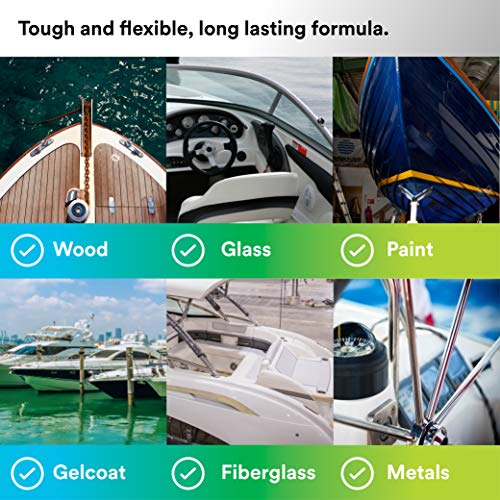 3M Marine Adhesive Sealant Fast Cure 4200 (06560) – Semi-Permanent Flexible Adhesive Sealant For Boats And Rvs – White - 1/10 Gallon #TOP4