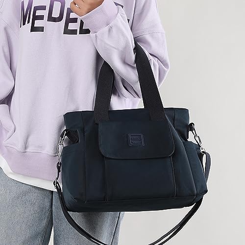 Women's Tote Purses Multi-pocket Shoulder Crossbody Bag Light Large Handbags for Work Travel Shopping Navy by YANAIER - Used condition - Image 2