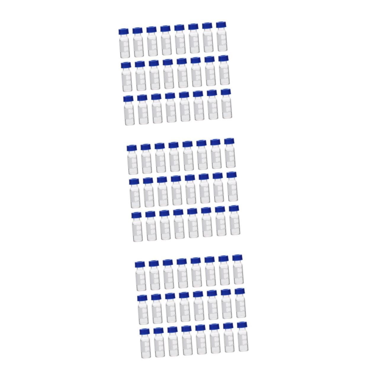 Cabilock 3 Sätze Headspace -probenflasche Klare Flüssigkeitsprobeflasche Probenfläschchen Schraubenkappen Glasflasche Laborflasche Glasfläschchen Flasche Hydrolytisches Glas 100 Stück * 3
