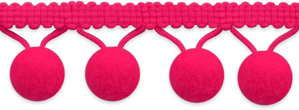 Expo International Neon Fuchsia 5/8in Lolita Pom Fringe Trim
