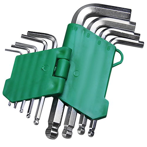 CARBOGRAFITE Jogo De 9 Chaves Hexagonais Tipo Estojo Pontas Abauladas Carbografite 012519412 Prata