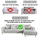 TEWENE Sofa Cover, Velvet Couch Cover Anti-Slip Sectional Couch Covers Sofa Slipcover for Dogs Cats Pet Love Seat Recliner Armrest Backrest Cover Light Gray 28''x28''(Only 2 Pieces/Not All Set)