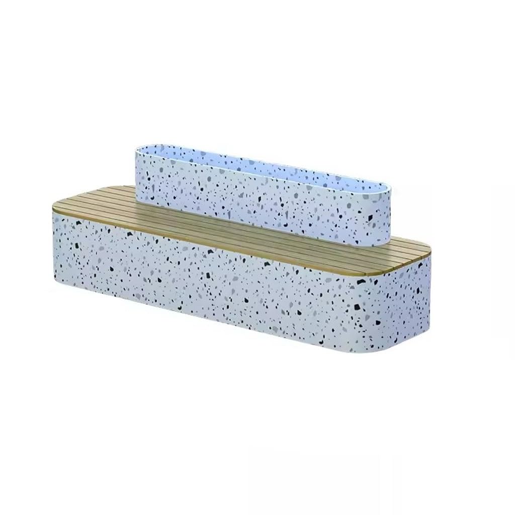 Zewnętrzne ławki ogrodowe kombinacje ogrodniczych imitacja ogrodników Terrazzo, ławki i rabaty na zewnątrz Ławka zewnętrzna (B 180 cm)