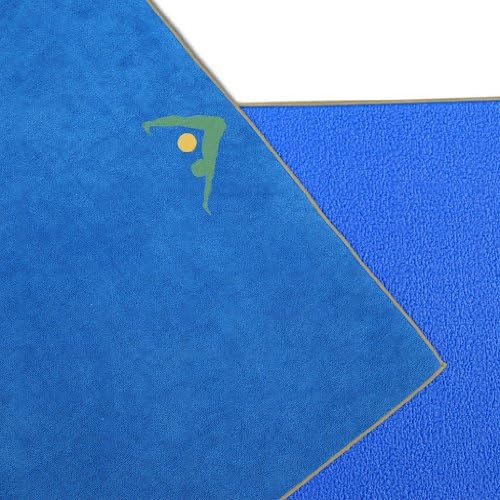 AURORAE Synergy 2in1 Yoga Mat for Men and Woman with Integrated Non Slip Microfiber Towel. Best for Hot, Ashtanga, Bikram, Pilates, Fitness, Aerobics, Exercise ; No Bunching/Odor Patent Protected