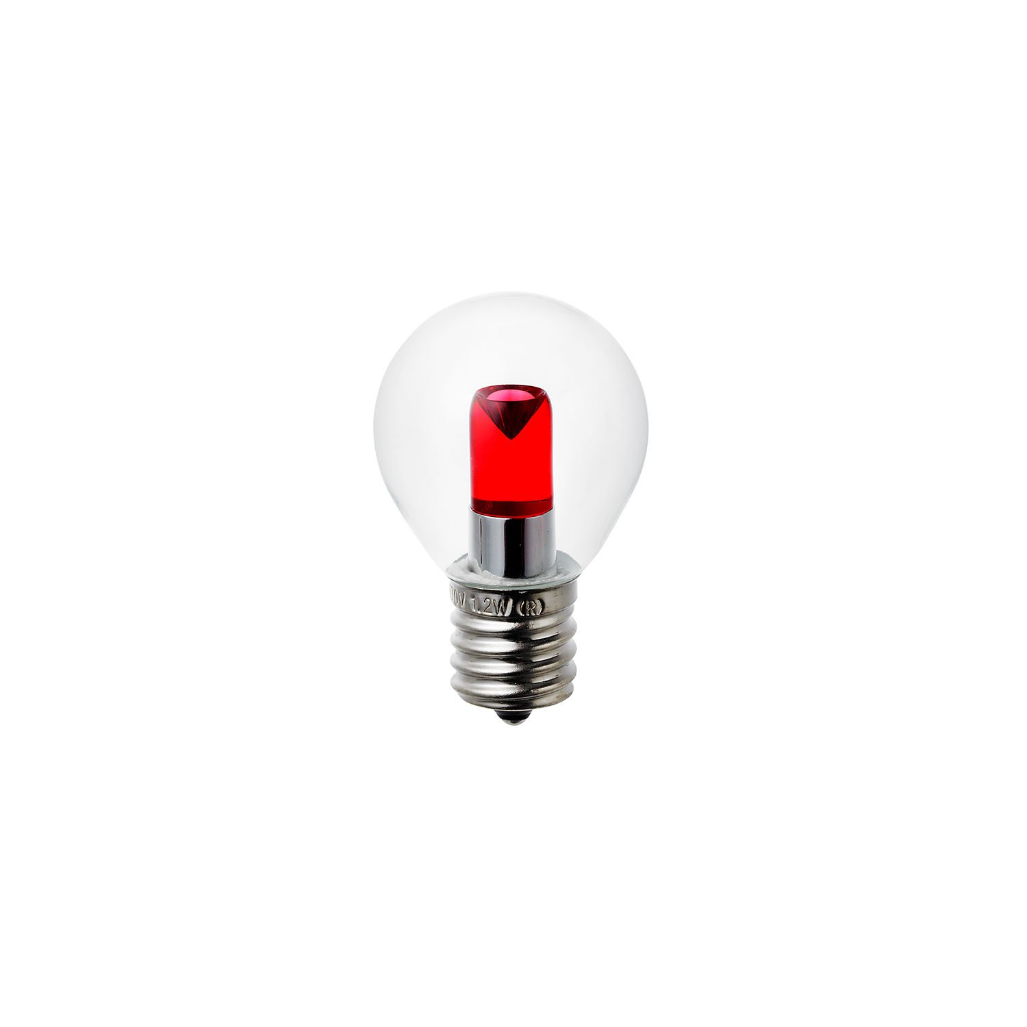 Amazon | ELPA LED装飾電球 S形ミニ球形 口金直径17mm クリアレッド