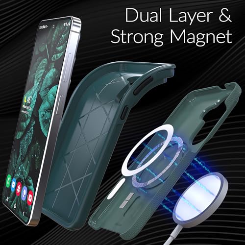 Image of Crave for Samsung Galaxy S26 Case, Compatible with MagSafe Shockproof Protection Dual Layer Case for Samsung Galaxy S26 (6.3 inch) - Forest Green