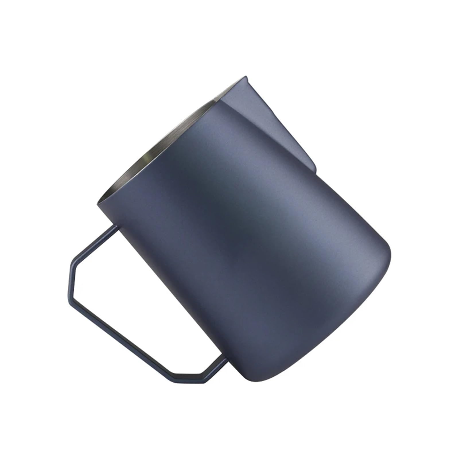 Jarra de espuma café con leche 450/600ML, jarra acero inoxidable 304, escala precisa, Latte Barista, cafeutensilio profesional(600ml,Blue)