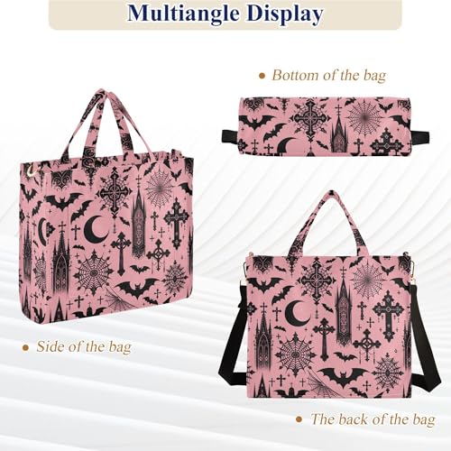 MNSRUU Corduroy Tote Bag for Women, Funny Skulls Tote Bag Crossbody Hobo Handbag Shoulder Bag for Work Travel4