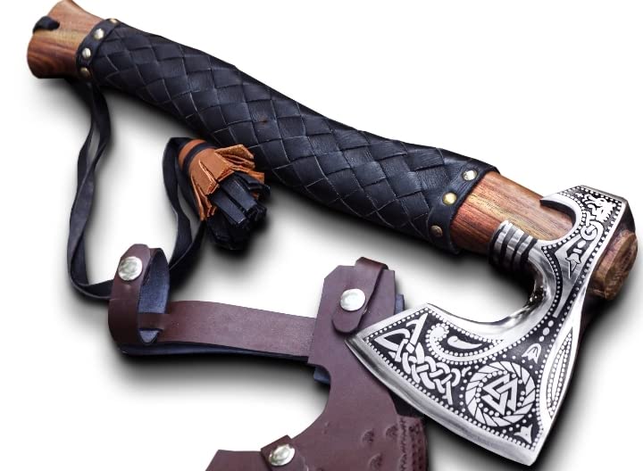 Viking Axe Ragnar Viking Axe Handmade Forge Steel Head Hatchet