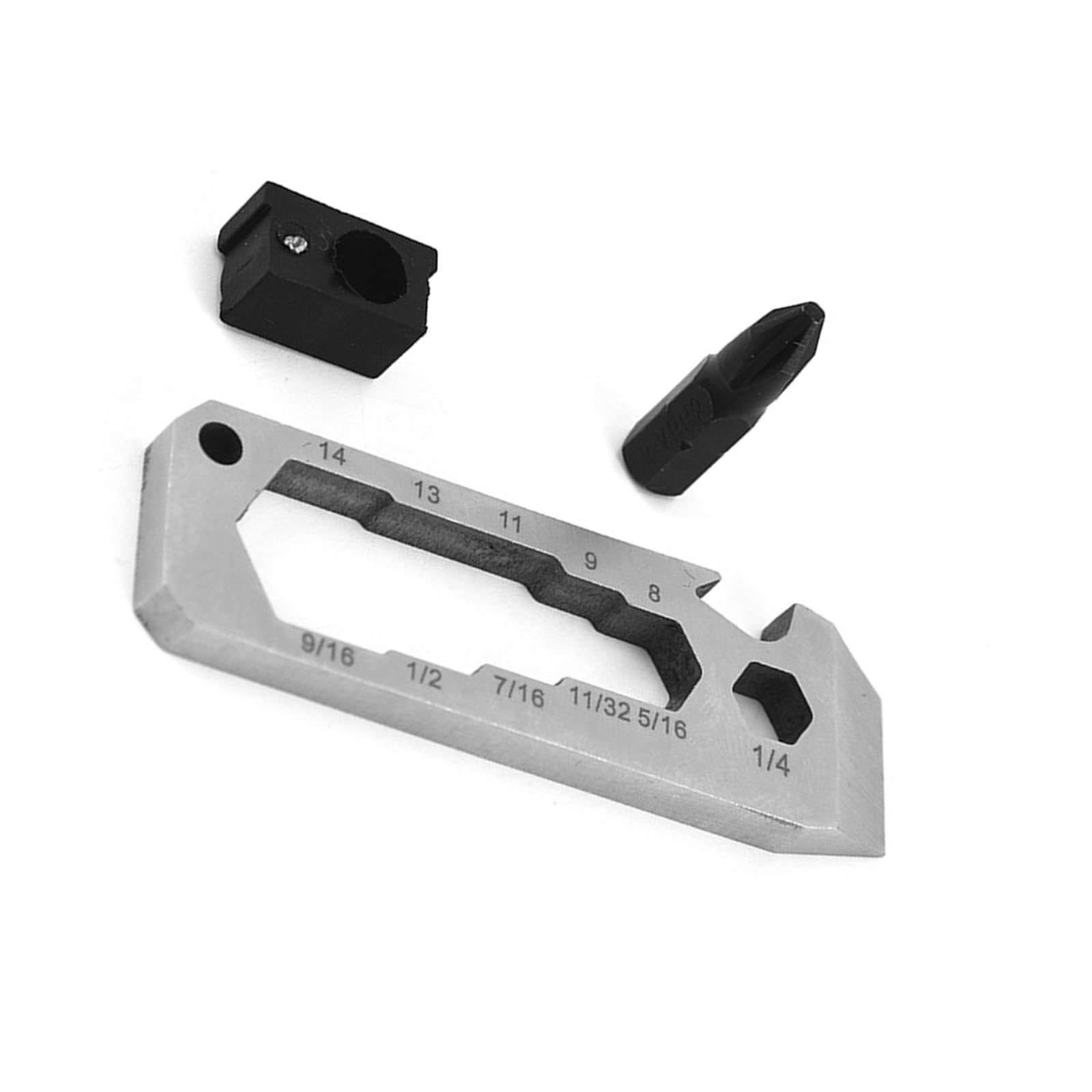 Buxuaaaa Stainless Steels Crowbars Nails Pullers Keychains Tool Small Wrenches Outdoor Camping Tool Ruler for Prying, Demolitions for Hiking Camping Accsesorios