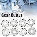 Noteflora HSS Involute Gear Milling Cutter Set 8Pcs Module 1.5 20° Bore 22Mm For Bevel Gear Cutting #1-8 Industrial Metalworking Tools
