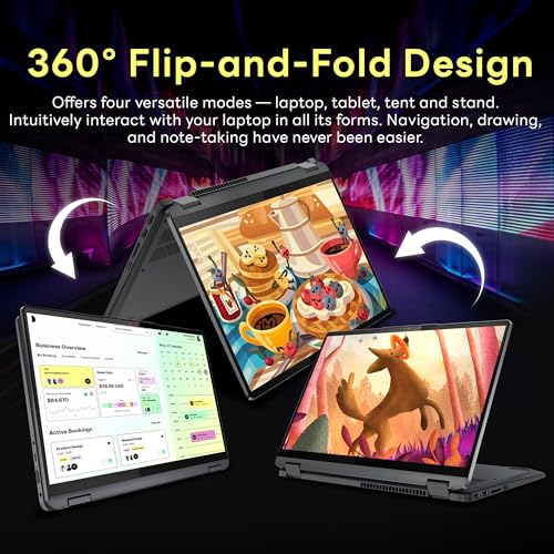 Image of Lenovo IdeaPad Flex 5i 14 inch WUXGA Touch 2-in-1 Laptop, Intel i5-1235U, 8GB LPDDR4X, 672GB Storage (512GB SSD + 160GB Docking Station Set), Backlit Keyboard, Fingerprint Reader, FHD Camera, Win 11, Gray