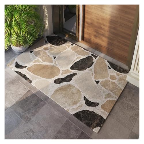 Tapis de sol entrée motif pierre solution sol propre et anti-glisse - 2