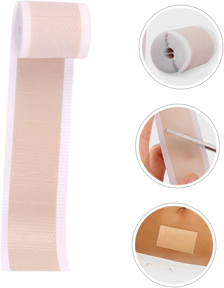 Skin Tone Silicone Patch Roll 4x150cm Breathable Waterproof Self-Adhesive Concealer Tape for Marks, Tattoos, and Acne Care