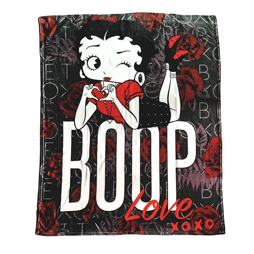 Betty Boop Throw - Red Roses - Mid-South Products