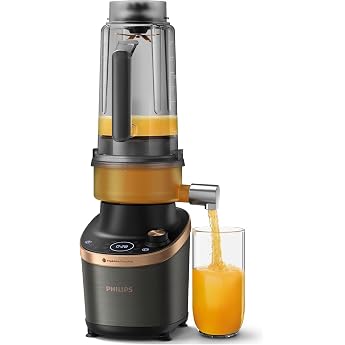 Philips Flip&amp;Juice Stand Mixer 7000 Series, Black, 1500 W | Smoothie Maker and Juicer, 2L Capacity, Variable Speed, Touch Dis