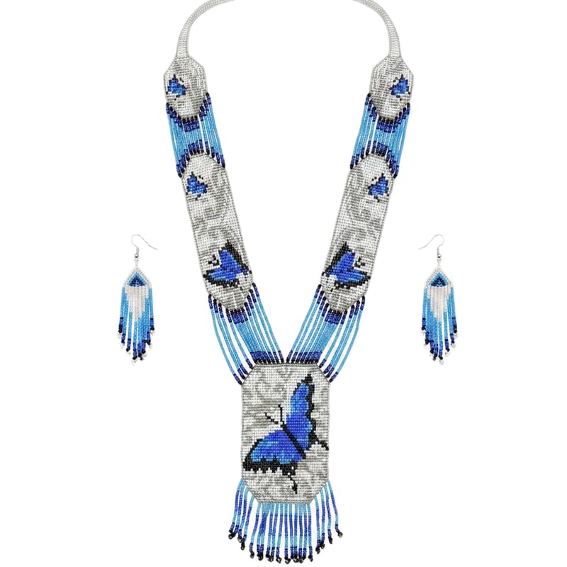 Collar de mariposa ucraniana Gerdan multicolor para lucir en eventos especiales