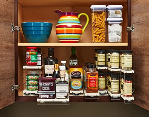 Vertical Spice - 222X2X11 Dc - Spice Rack - Cabinet Mounted- 3 Drawers - 30 Capacity - Best In Class - Size: 6.9" Width X 10.75" Height X 10.6" Depth - Made In Usa #TOP6