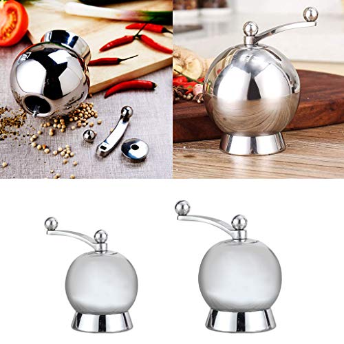 Moedor de sal e pimenta | Moedor de sal e pimenta de aço inoxidável manual | Espessura ajustável fin