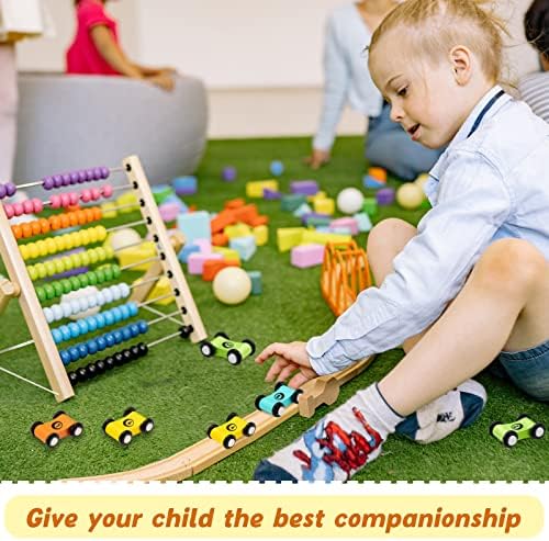 8 Items Wood Mini Automotive Wooden Race Automotive Youngsters Wood Monitor Colourful Automotive Ramp Toy Alternative Automotive Toy Automobile Play Units for Toddlers Social gathering Present 6 5115PS9vGhL. AC
