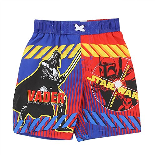 Dreamwave Star Wars Little Boys' Toddler Swim Trunks, Blue (2T)