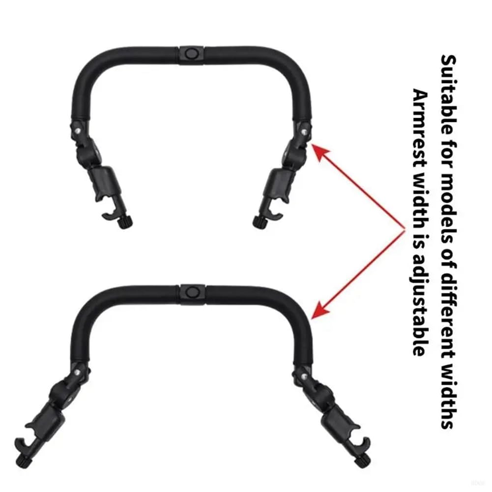 New Adjustable Bumper Bar Replacement Handlebar for Baby Strollers Handle Crossbar Pram Armrest Universal Fit Most Pushchair