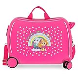 La Patrulla Canina Paw Patrol Follow Your Rainbow Maleta Infantil Rosa 50x38x20 cms Rígida ABS Cierre de combinación Lateral 34 1,8 kgs 4 Ruedas Equipaje de Mano