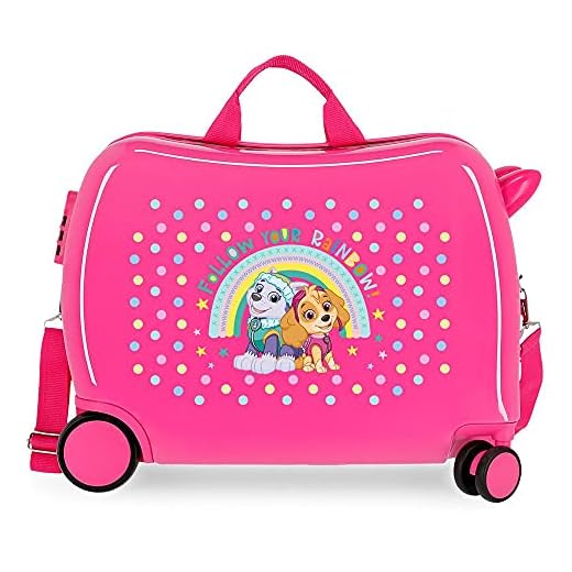 La Patrulla Canina Paw Patrol Follow Your Rainbow Maleta Infantil Rosa 50x38x20 cms Rígida ABS Cierre de combinación Lateral 34 1,8 kgs 4 Ruedas Equipaje de Mano