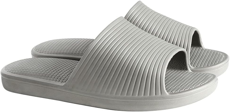 Men's Ladies Home Shower Slippers Spa Slides Bath Shoes Beach Sandals, Super Lightweight EVA, Midsole with Massage Small Squares for Plantar Fasciitis, Bedroom Pool Use, Pillow Slippers