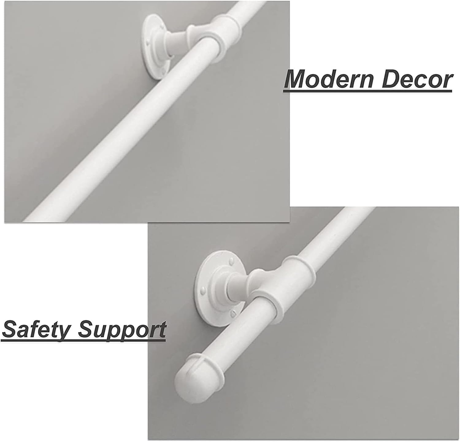 Industrial Staircase Handrail (1ft-20ft). Wall Mount Banister, Wrought Iron Pipe Stairs Railings, Indoor Outdoor Stairs Porch Deck Hand Rail, Grab Bar Kit (Size : 1ft)