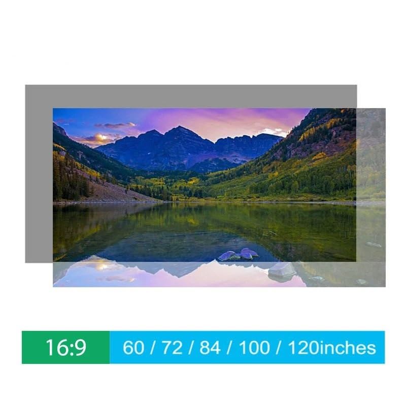 Pantalla proyector reflectiva portátil 100 pulgadas miniatura 2