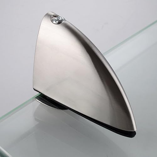 Miniatura 4 de Estante para baño de la marca KES Hechode vidrio templado de 03 pulgada de grosor soporte de pared rectangular soporte cromado refinado BGS3200-P