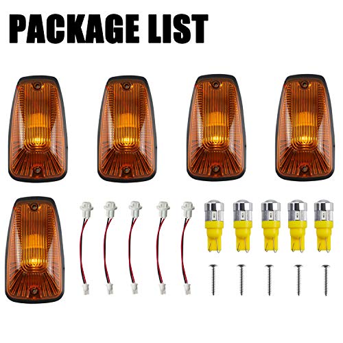 Juego de 5 luces LED ámbar para techo Chevy/GMC 1988-2000 miniatura 5