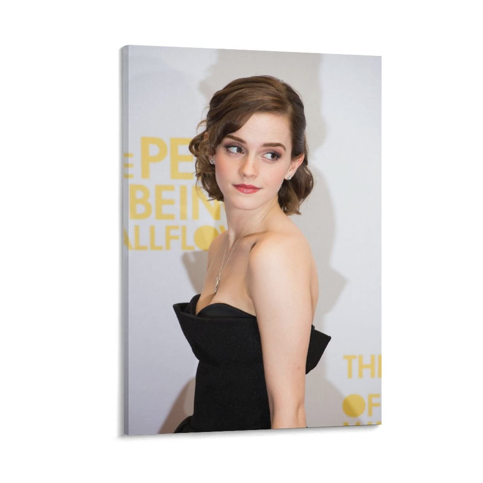 The Actress Emma Watson Black Dress Poster Poster Painting Canvas |  Desertcart BAHRAIN