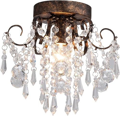 Plafonnier en cristal noir pour éclairer un couloir ou une entrée sombre