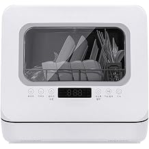 Table Top Dishwasher Compact Portable Countertop Built-in with 6 Place Settings Anti Storage with Fruit and Vegetable Washing Funct