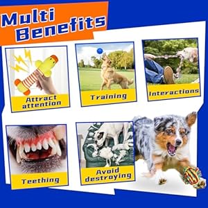 Zeaxuie Luxury Tough Dogs Toys for 5-50lbs Dogs -12 Pack Valued Dog Toys for Small,Medium Breed & Large Breed with Interactive Rope Toys,Squeaky Chew Toys for Teething