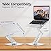 Urmust Height Adjustable Laptop Stand for Desk with 360°Rotating Base, Foldable & Portable Laptop Riser, Computer Accessories for Collaborative Work, Compatible with MacBook Pro, All Laptops 10-17