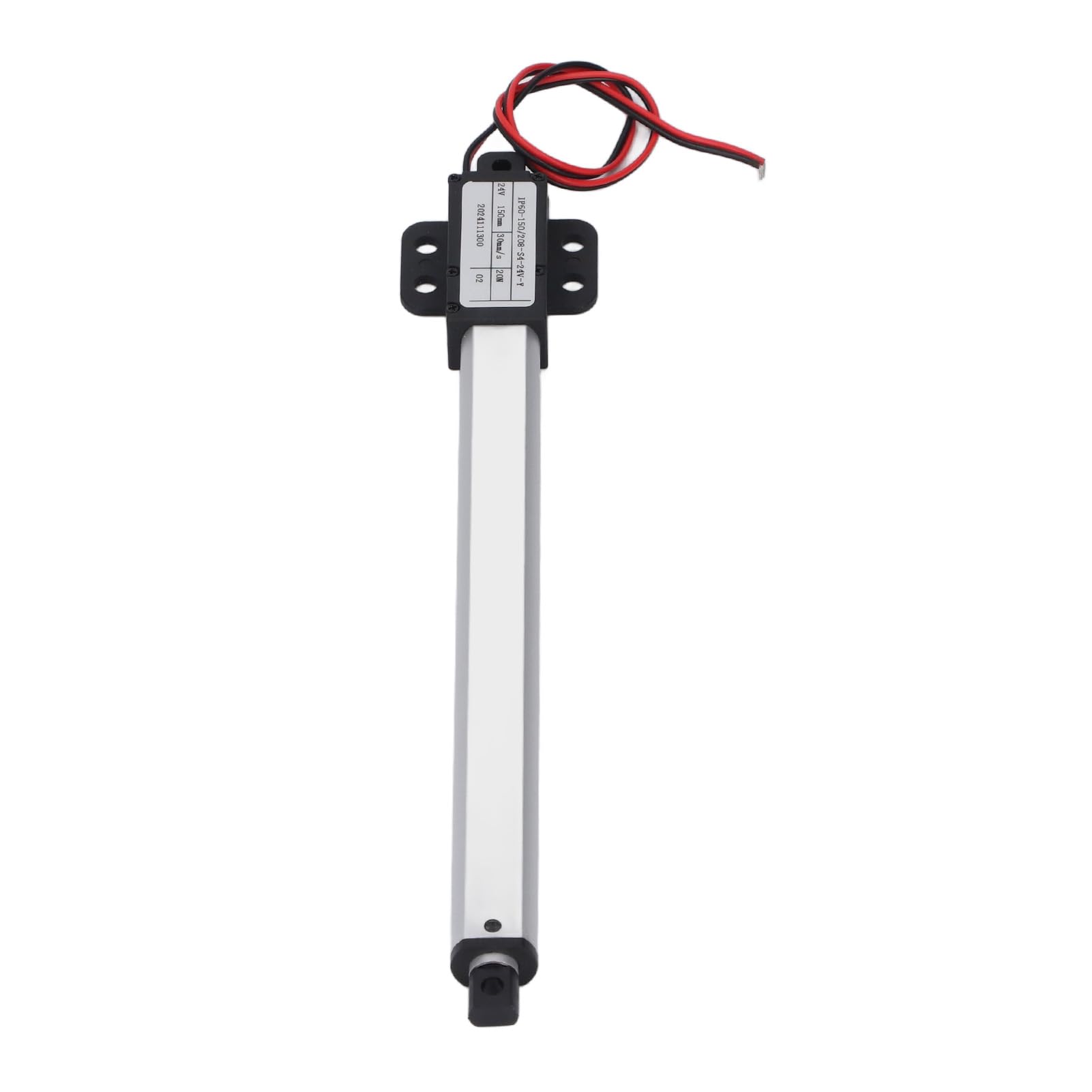 Jeffergarden Actuador Lineal Eléctrico de 150 Mm, Varilla de Empuje de Aluminio de 24 V con Interruptor de Límite Automático, para Robótica, Domótica y Maquinaria Agrícola