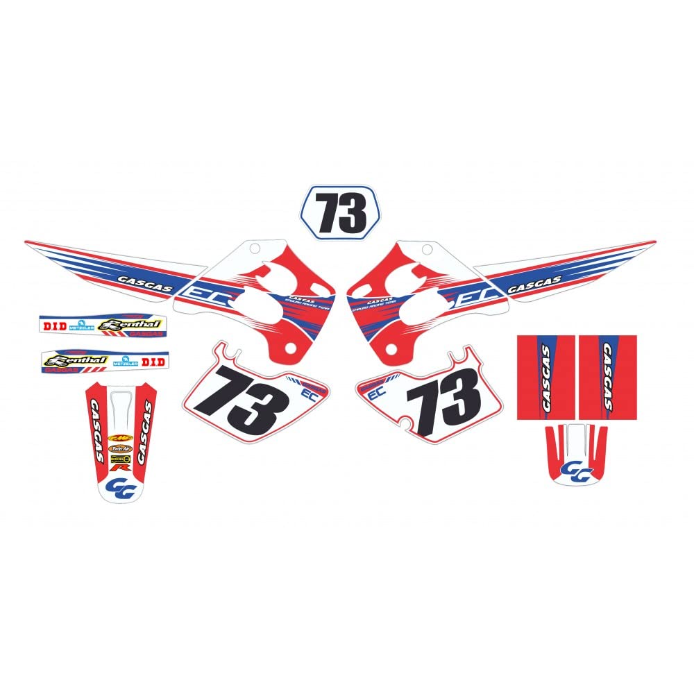 Kit autocollants Gas-Gas EC 98-01 : redonnez du style à votre moto enduro rouge et bleue