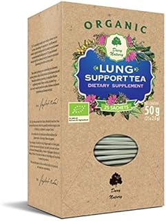 Organic herbal tea Lung Support Tea Bags 25x2g, Organic Farming product, with Iceland Lichen, Pine Bud, Thyme, Sage Leaf Body Regeneration Boost Immune System Natural Detox