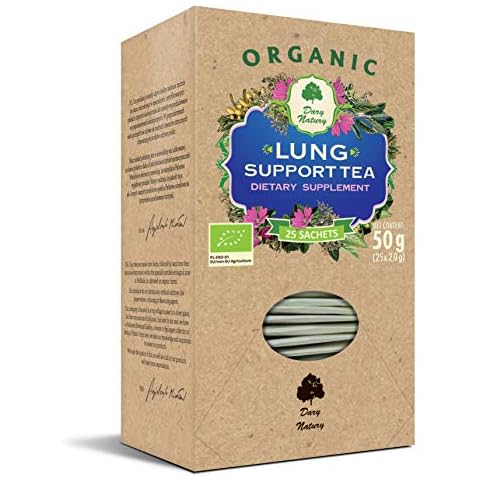 Organic herbal tea Lung Support Tea Bags 25x2g, Organic Farming product, with Iceland Lichen, Pine Bud, Thyme, Sage Leaf Body Regeneration Boost Immune System Natural Detox Cover