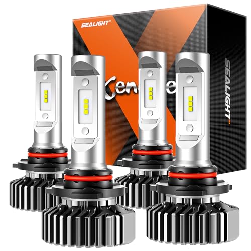 Image of SEALIGHT HB3 /HB4 Fog Bulbs, 80000LM Ultra-Bright Real 1:1 Mini Size, 9005 9006 Cool White, Light Bulbs Pack of 4